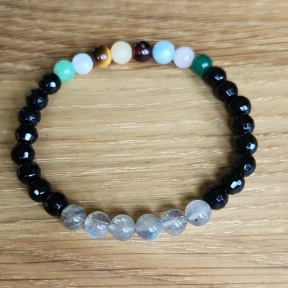 Happy - Go - Lucky Intention Gemstone Beads Bracelet - Picture 3 of 16